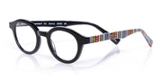 40 - Black front with black striped temples