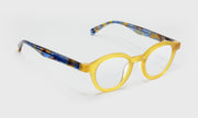 77 - Yellow Front with Blue and Brown Chop Temples