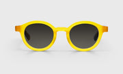 77 - Yellow Front with Blue and Brown Chop Temples