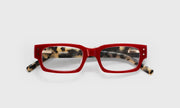 01 - Red Front with Black & White Tortoise Temples