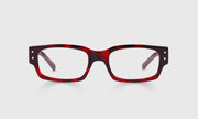 03 - Cherry Red Tortoise Front with Charcoal Temples