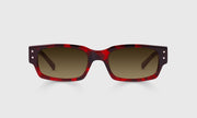 03 - Cherry Red Tortoise Front with Charcoal Temples