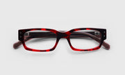 03 - Cherry Red Tortoise Front with Charcoal Temples