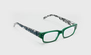 17 - Kelly Green Front with Zebra Temples