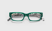 17 - Kelly Green Front with Zebra Temples