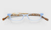 [13 - Milky Blue Front with Brown and Blue Chop Temples]