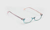 [59 - Green and Blush Layered Crystal Front with Pink Crystal Temples]