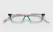 59 - Green and Blush Layered Crystal Front with Pink Crystal Temples