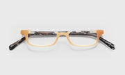 77 - Milky Peach Front with Grey and Peach Chop Temples