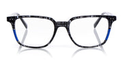 74 - Black & Blue Front with Black & Crystal Temples