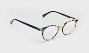 21 - Black & White Tortoise Front with Black Temples