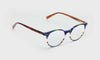 [57 - Blue Multi-Stripe Front with Light Brown Temples]