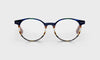 [57 - Blue Multi-Stripe Front with Light Brown Temples]