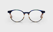 57 - Blue Multi-Stripe Front with Light Brown Temples