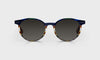 [57 - Blue Multi-Stripe Front with Light Brown Temples]