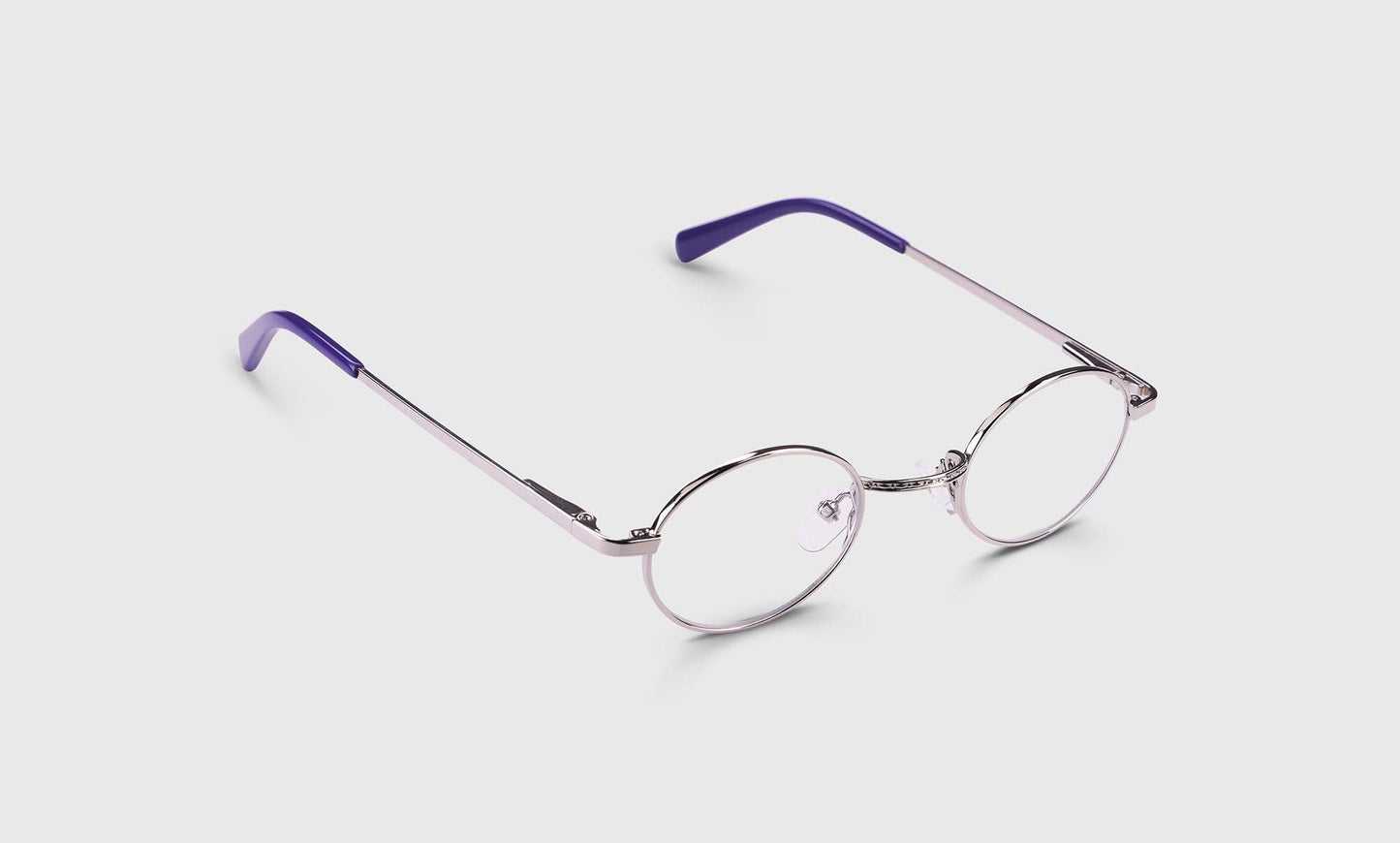 [75 - Silver Metal Front with Purple Temples]