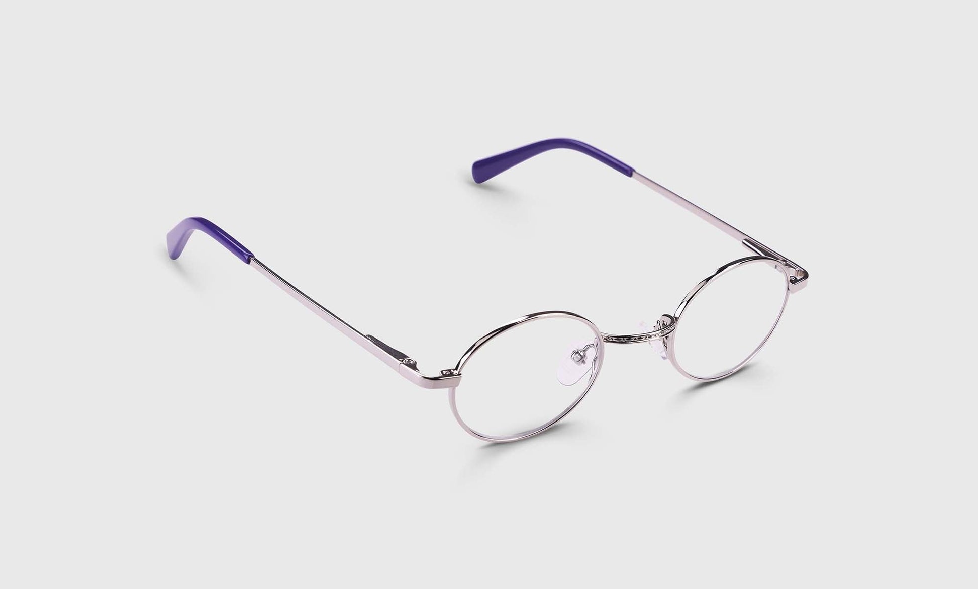 [75 - Silver Metal Front with Purple Temples]