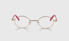 [77 - Gold Metal Front with Cherry Red Temples]