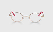 77 - Gold Metal Front with Cherry Red Temples