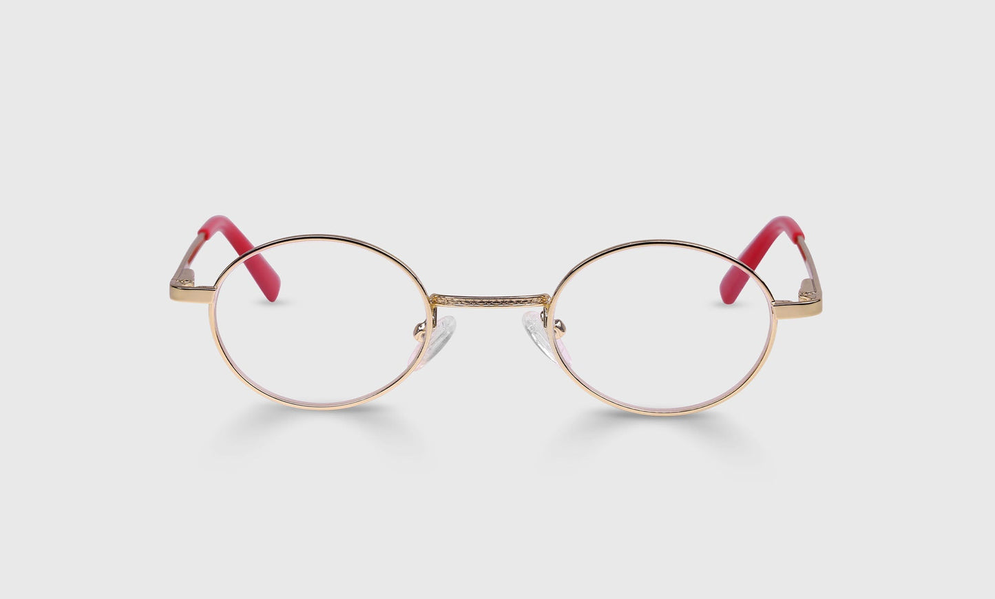 [77 - Gold Metal Front with Cherry Red Temples]