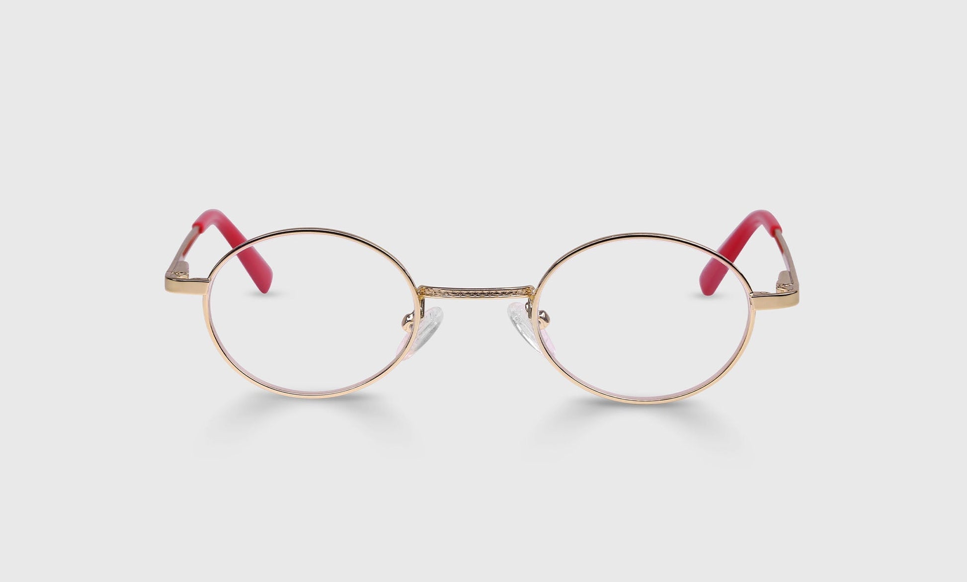 [77 - Gold Metal Front with Cherry Red Temples]