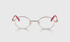 [77 - Gold Metal Front with Cherry Red Temples]