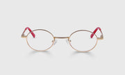 77 - Gold Metal Front with Cherry Red Temples