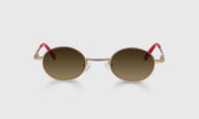 77 - Gold Metal Front with Cherry Red Temples