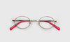 [77 - Gold Metal Front with Cherry Red Temples]