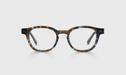 59 - Teal and Brown Plaid Front and Temples