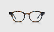 59 - Teal and Brown Plaid Front and Temples