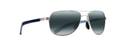 Neutral Grey Lenses, Silver With Blue And Light Blue Frame