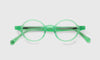 [17 - Vibrantly Lime Green Crystal Front and Temples]