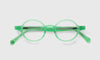 [17 - Vibrantly Lime Green Crystal Front and Temples]