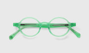 17 - Vibrantly Lime Green Crystal Front and Temples