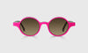 [45 - Layered Electric Pink, White, and Black Front and Temples]