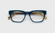 59 - Layered Teal Front with Blonde Horn Temples