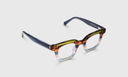 10 - Earth Tone Stripe Front with Blue Grey Temples