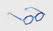 59 - Blue Pattern Front with Blue Crystal Temples