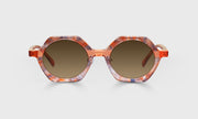 76 - Orange Pattern Front with Orange Crystal Temples