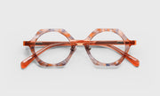 76 - Orange Pattern Front with Orange Crystal Temples