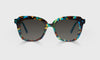 [59 - Brown & Teal Chop Front with Teal Crystal Temples]