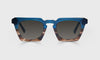 [50 - Blue to Tortoise Fade Front with Blue Crystal Temples]