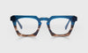 [50 - Blue to Tortoise Fade Front with Blue Crystal Temples]