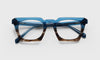 [50 - Blue to Tortoise Fade Front with Blue Crystal Temples]