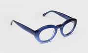 59 - Blue to Stripe Fade Front with Blue Crystal Temples