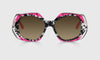 [00 - Black Ink Blots Married with Hot Pink and Intricate Stainless Steel Temples]