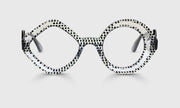 00 - Black-Dotted Crystal Front and Temples Disrupted by Clear Shapes