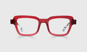 45 - Magenta Crystal Front and Black-White Spotted Temples