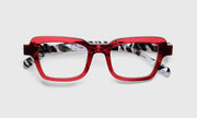 45 - Magenta Crystal Front and Black-White Spotted Temples